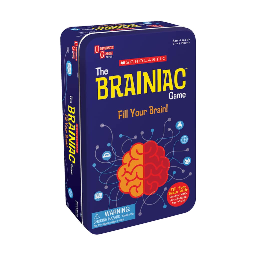 Scholastic The Brainiac Game Tin Michaels